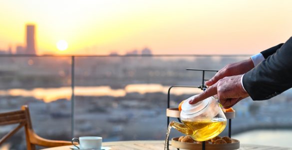 La Patisserie d'IDAM sunset view at Museum of Islamic Art