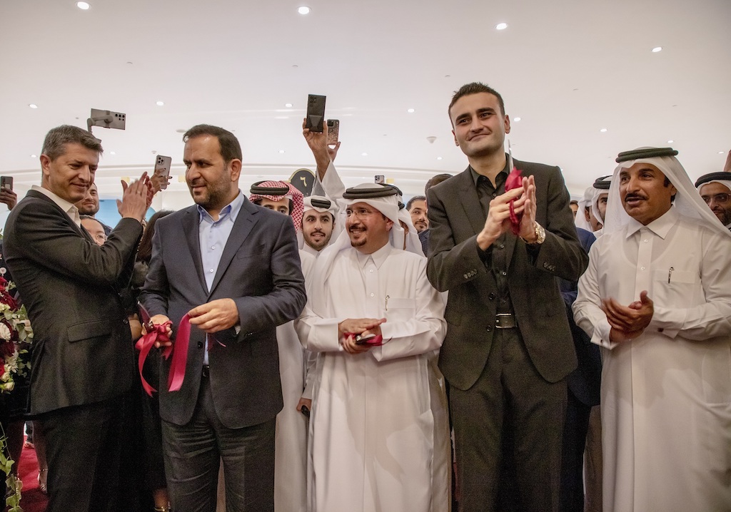 Chef Burak and officials in Qatar opening the first restaurant